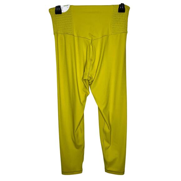 Offline by Aerie Real Me Smocked Leggings Large Green Rush Athletic Fitness New - Picture 5 of 13